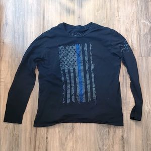 Grunt style blue line long sleeve shirt